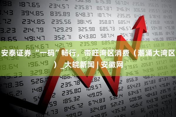 安泰证券 “一码”畅行，带旺湾区消费（潮涌大湾区）_大皖新闻 | 安徽网